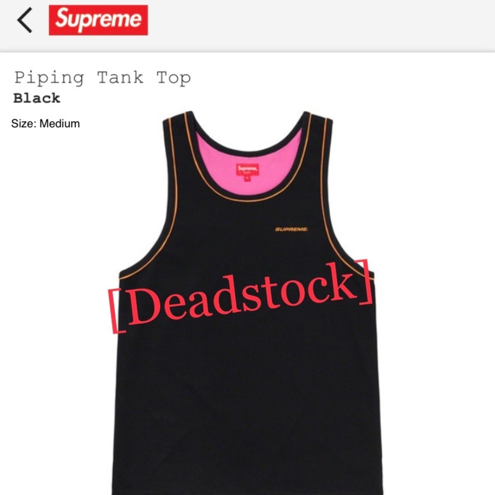 Supreme Piping Tank Top